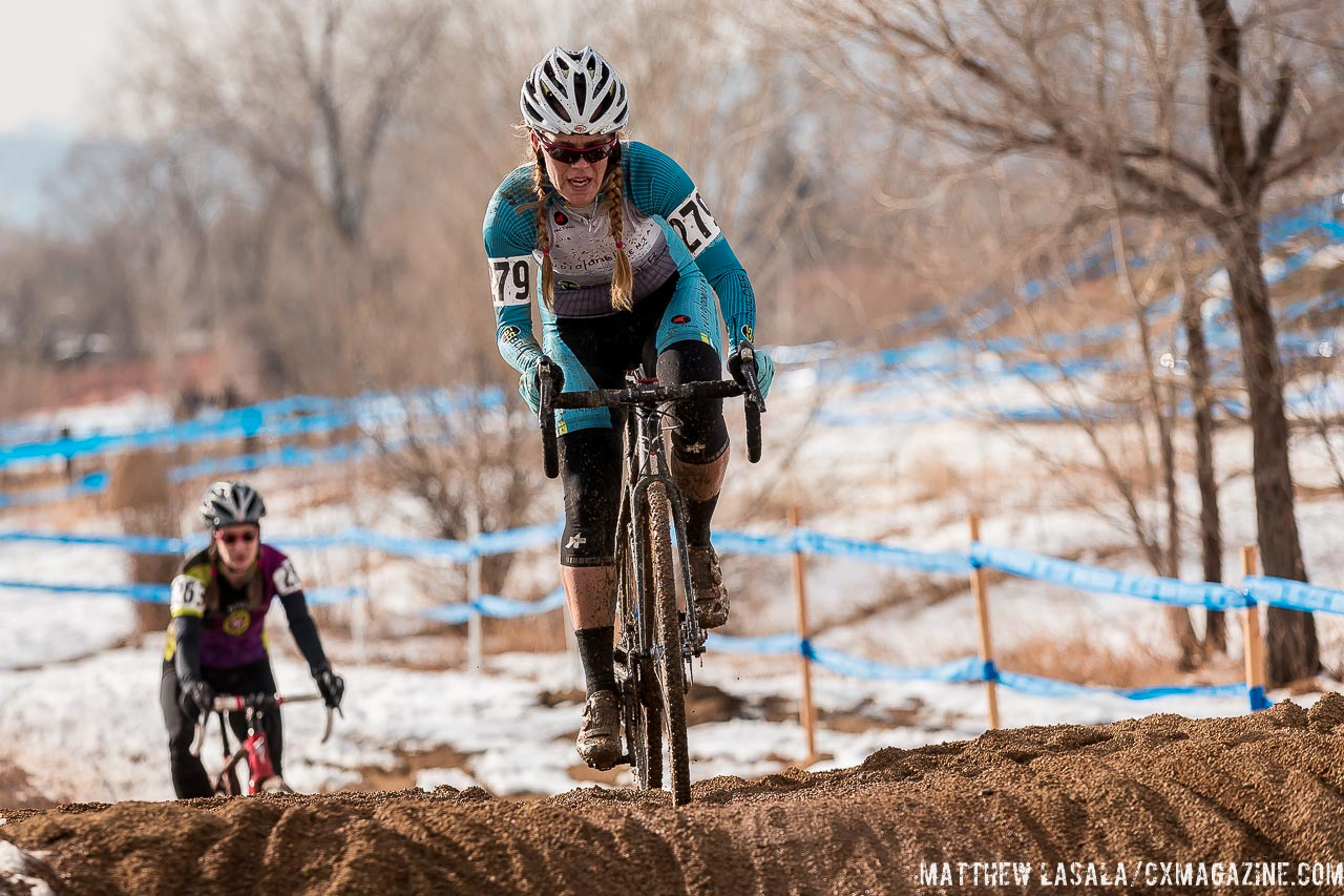 Lorno Pomeroy from Boulder got to race on her home course. © Mathew Lasala