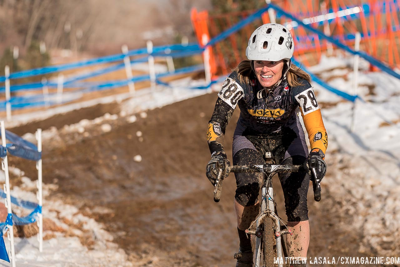 Heather Szabo is all smiles, finishing in 11th. © Mathew Lasala