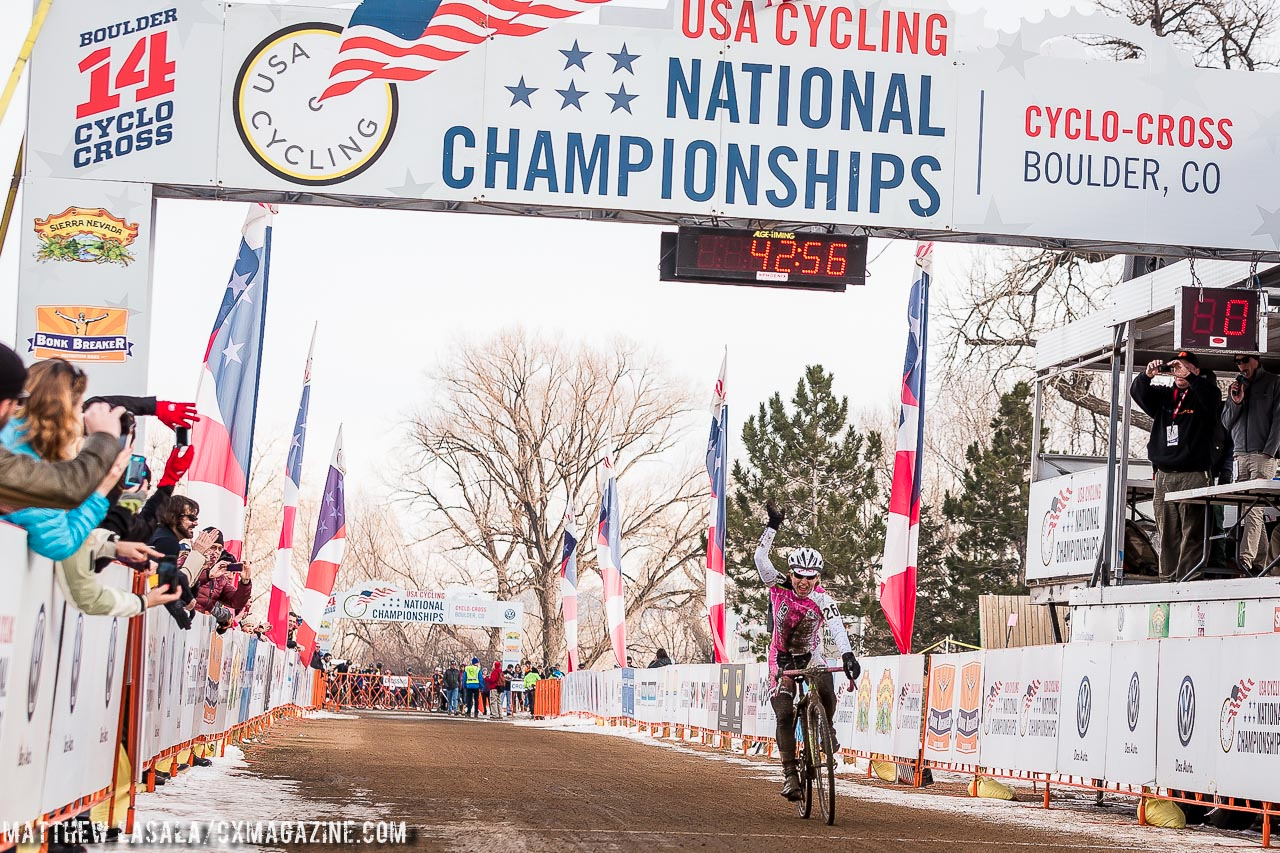 Nobody in sight: Nina Baum had time to celebrate.  © Mathew Lasala