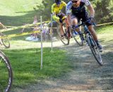 The second corner and steep uphill at Nittany Lion Cross Day 1. © Cyclocross Magazine