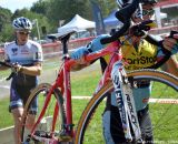 Adam Myerson leads a JAM Fund rider at Nittany Lion Cross Day 1. © Cyclocross Magazine