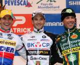 The men&#039;s podium, left to right: Stybar, Albert, Nys. ? Bart Hazen