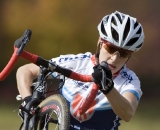 The new women's state champion Katie Arnold on the course during Two Days in Dublin, Ohio State Cyclocross Championships. © Greg Sailor - VeloArts.com