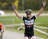 The new state champion Paul Martin of Panther pb Competitive Cyclist crosses the finish line during Two Days in Dublin, Ohio State Cyclocross Championships. © Greg Sailor - VeloArts.com