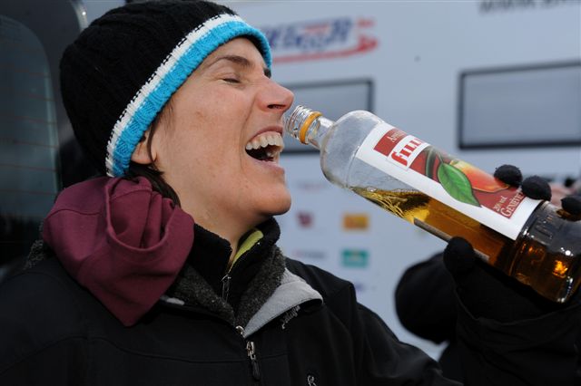 Christine Vardaros celebrates the end of the official season. ? Francois Buyssens