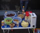 The Vardaros spread at the post-race party. ? Jonas Bruffaerts