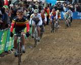 Sven Nys leads a group through the sand. ? Bart Hazen