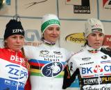 Van den Brand (l), Vos and Cant on the podium in Oostmalle. ? Bart Hazen