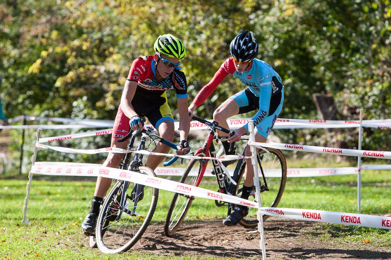 Spencer Petrov, right,  stuck with Gavin Haley early in the race. © Kent Baumgardt