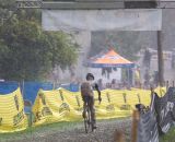 Rain shrouds the finish at OVCX race 3, Gunclub Cross. © Kent Baumgardt