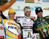 Albert, Pauwels, and Nys on the podium in Overijse. ? Bart Hazen 