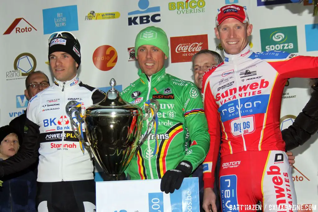 The Podium: Sven Nys, Niels Albert, Klaas Vantornout  © Bart Hazen