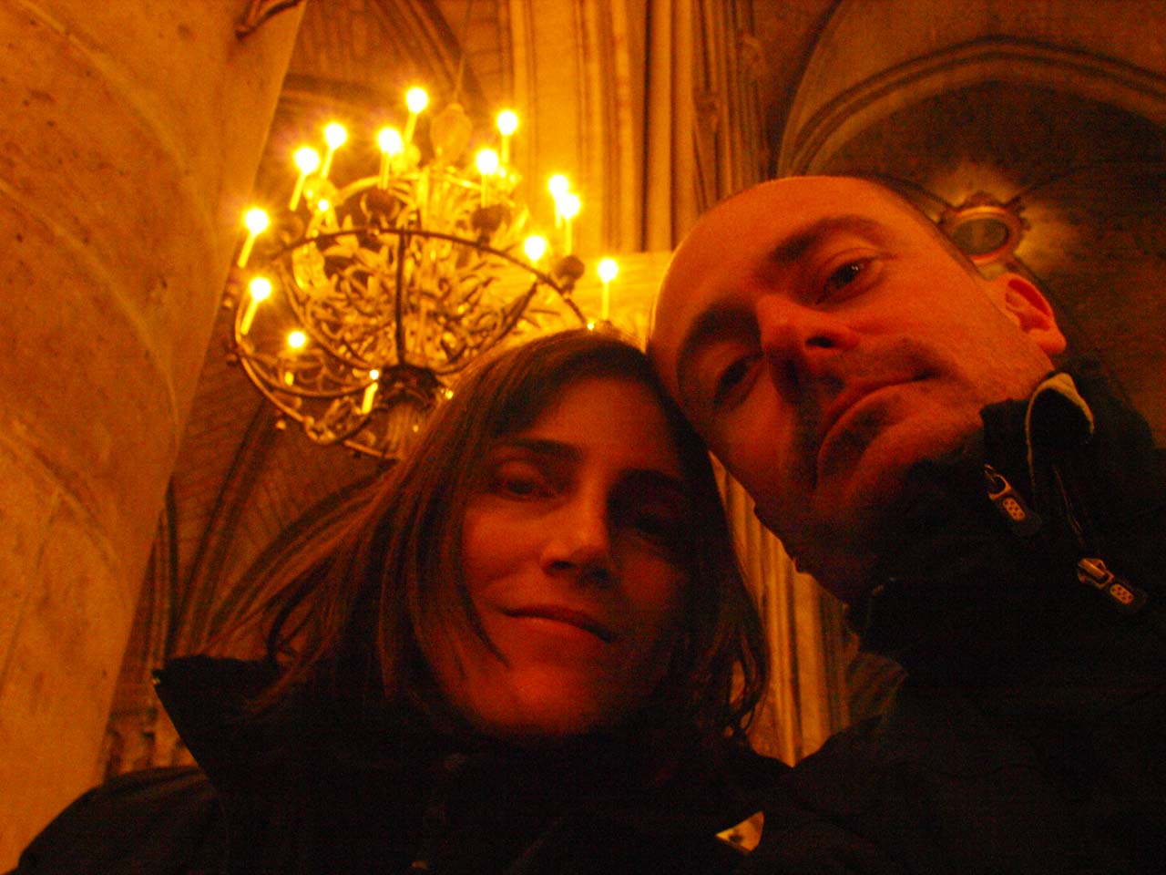 Christine and Jonas inside Notre Dame ©Christine Vardaros