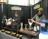 Pedro's brought Angry Catfish Bicycle and Coffee bar to brew coffee by the cup. © Cyclocross Magazine