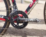 172.5mm Specialized FACT carbon crankset with 36/46 chainrings - 2014 Junior Cyclocross National Champion Peter Goguen's Specialized CruX Carbon Pro bike. © Cyclocross Magazine