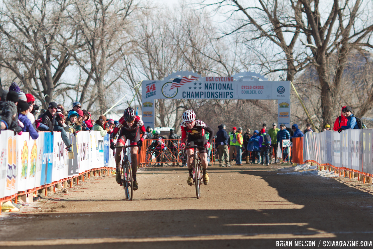 Jordan Lewis (Ashville Bicycle Club Racing) edged out Cameron Beard in the sprint for third.  Â©Brian Nelson