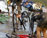 Washing mud off in a puddle ©Matt Haughey