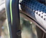 A view of the plugged cantilever fork mounts. © Cyclocross Magazine