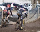 Webber and Pietro prior to their broken derailleur hangers. Masters Men 40-44, 2013 Cyclocross World Championships. © Cyclocross Magazine