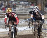 Pietro and Webber, on the only bikes they have left. Masters Men 40-44, 2013 Cyclocross World Championships. © Cyclocross Magazine