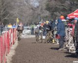 A tough day in the pits. Pietro and Webber before they were down to one bike.  © Cyclocross Magazine