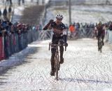 Webber finds satisfaction with this third place. Masters Men 40-44, 2013 Cyclocross World Championships. © Cyclocross Magazine