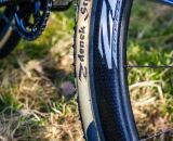 Zdenek STYBAR's name on the tyre at the first official training of CX Worlds Hoogerheide - Hoogerheide, The Netherlands - 30th January 2014 - Photo by Pim Nijland / Peloton Photos