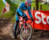 Githa MICHIELS (BEL) at the first official training of CX Worlds Hoogerheide - Hoogerheide, The Netherlands - 30th January 2014 - Photo by Pim Nijland / Peloton Photos