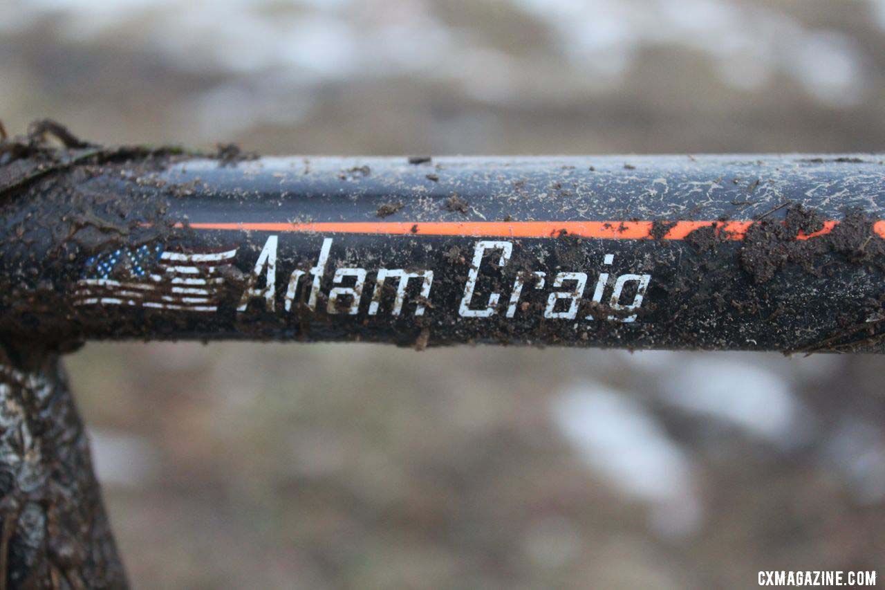 Craig\'s name is one of only five decals on the bike. © Cyclocross Magazine