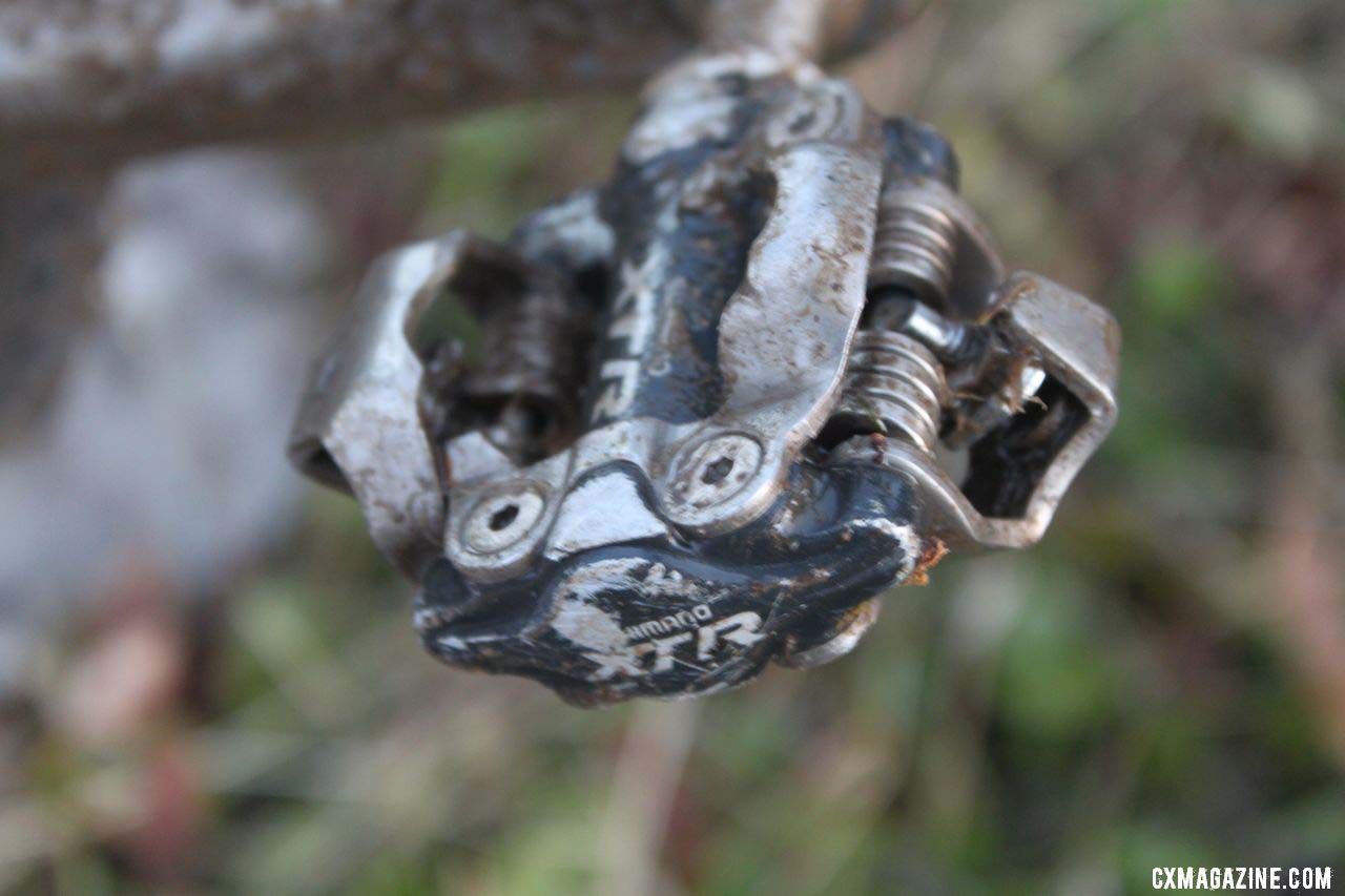 Craig relies on the tried and true Shimano XTR pedals. © Cyclocross Magazine