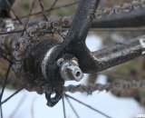Craig uses a half link to find his magic gear of 42x16 without a tensioner © Cyclocross Magazine