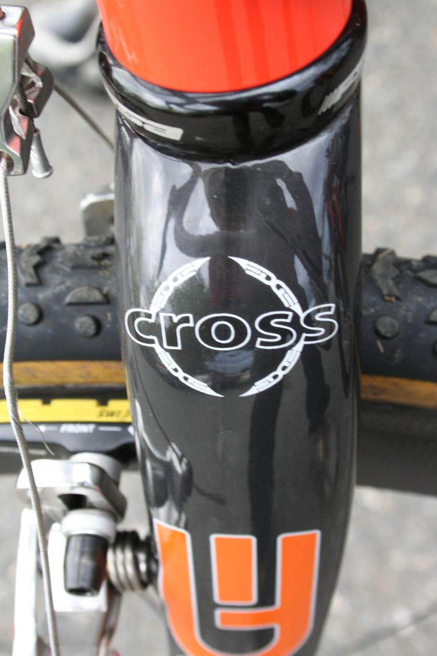 The fork on Wyman's Kona is supplied by Edge Composites. ? Cyclocross Magazine
