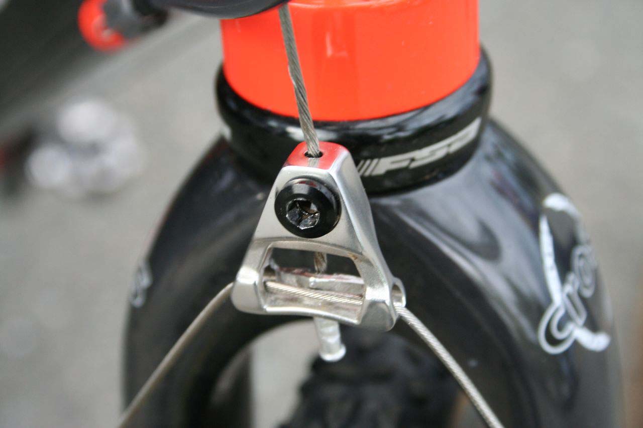 The SL-K cable hanger is a simple but stout-looking piece. ? Cyclocross Magazine