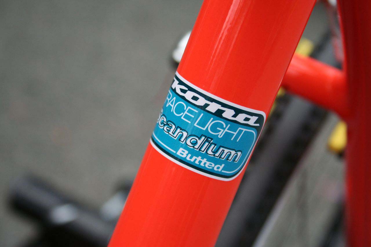 Kona uses scandium to produce stronger, lighter frames. ? Cyclocross Magazine