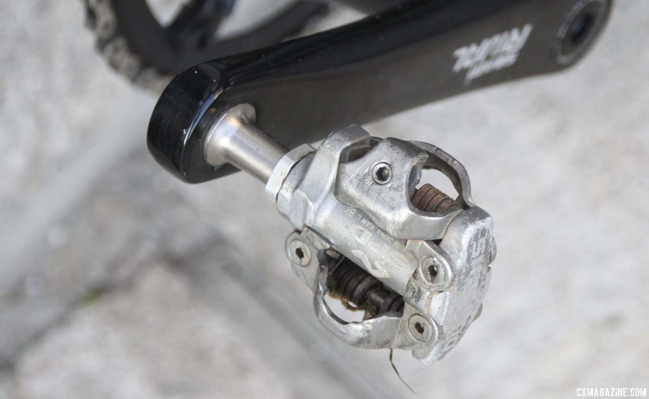 Jacobs’ uses Shimano M959 SPD pedals. © Cyclocross Magazine