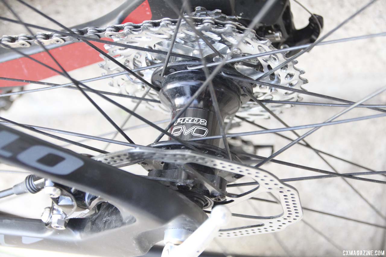 Jacobs’ is using Hope Pro2 EVO hubs on her Arctec CX. © Cyclocross Magazine