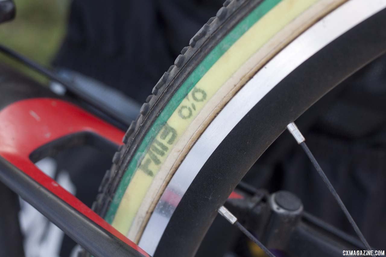FMB SSC 33mm tubulars. But only national champs get National Championship colors. © Cyclocross Magazine