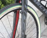 Jacobs’ Arctec CX fork, like the seatstays, will accommodate cantilever or disc brakes but the stock model is disc-only. © Cyclocross Magazine