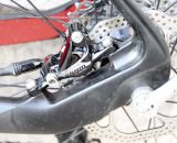 SRAM S700 hydraulic disc brakes do Jacobs’ speed scrubbing duties. And while they are a nod to the latest technology, the S series model keep it “working class” level too. © Cyclocross Magazine