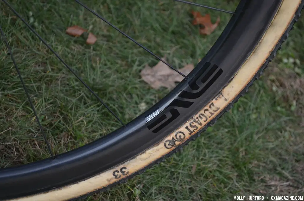 Enve wheels and Dugast tubulars on the Keough Cyclocross team bikes. © Cyclocross Magazine