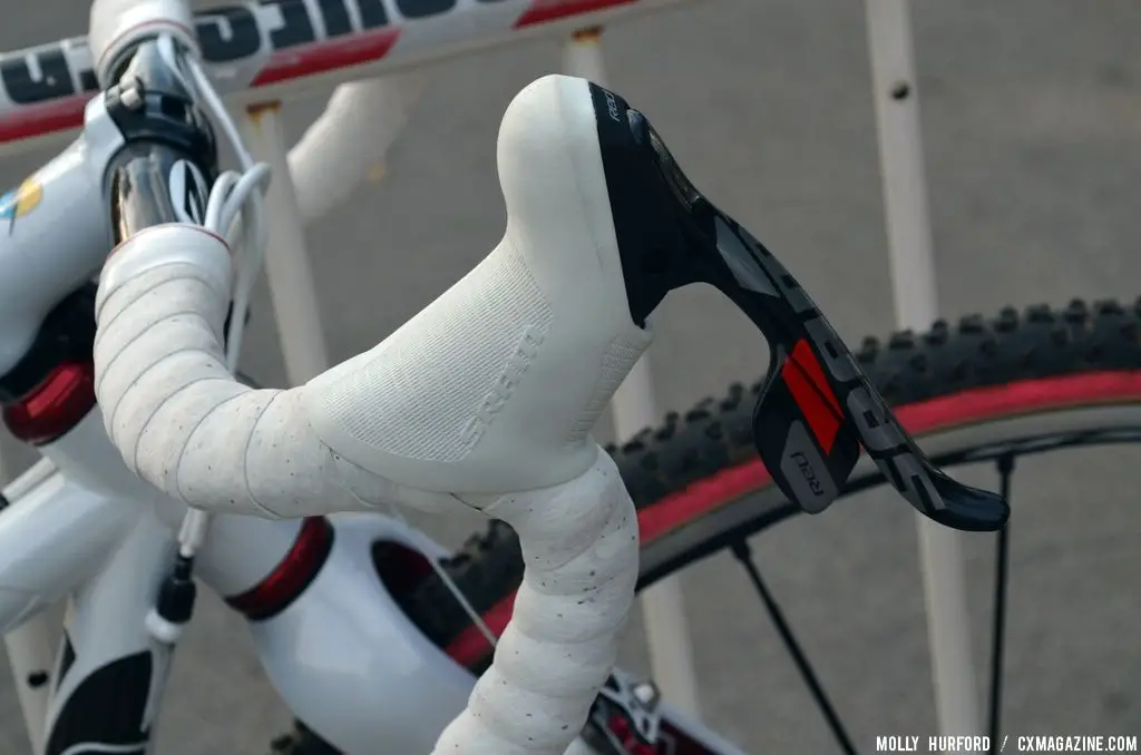 SRAM Red 22 shifters on Mo Bruno Roy\'s Seven Cycles Mudhoney Pro bike. © Cyclocross Magazine