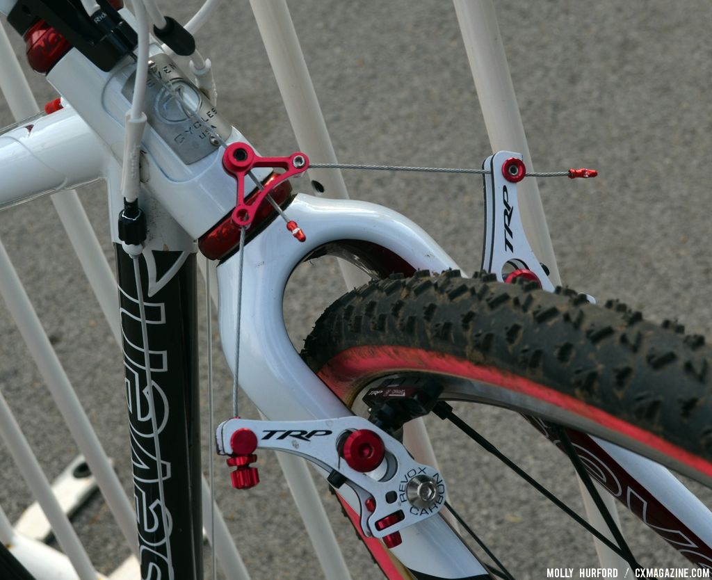 SSC SuperMud PRO 33mm on the front on Mo Bruno Roy\'s Seven Cycles Mudhoney Pro bike. © Cyclocross Magazine