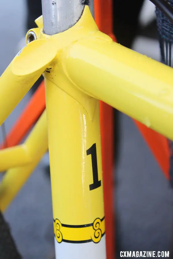 Curley\'s frame shows the beauty of lugged construction. © Cyclocross Magazine