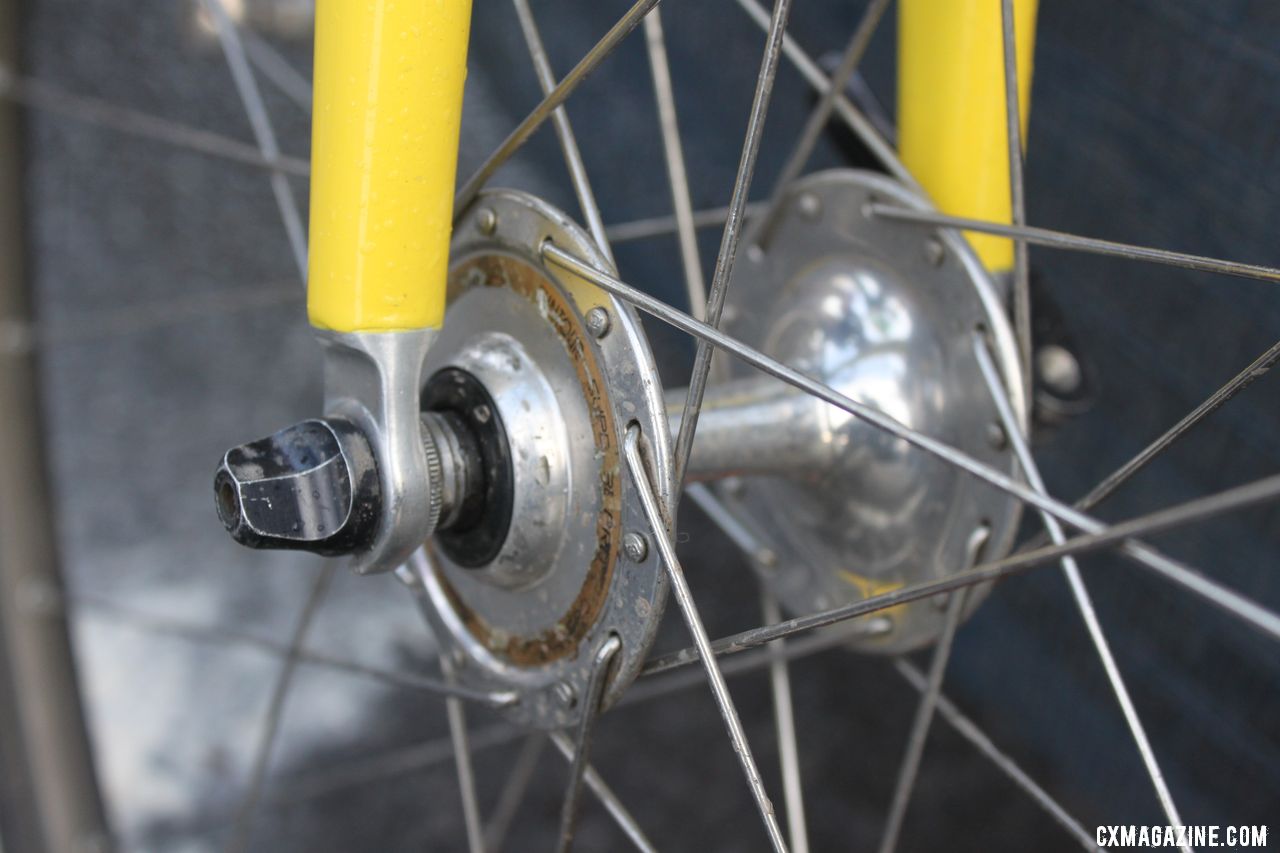 Suntour Superbe Pro High flange hubs has many a retro-grouch drooling. © Cyclocross Magazine