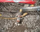 Wells is attached to his ride via Crank Brothers Egg Beaters. ? Cyclocross Magazine
