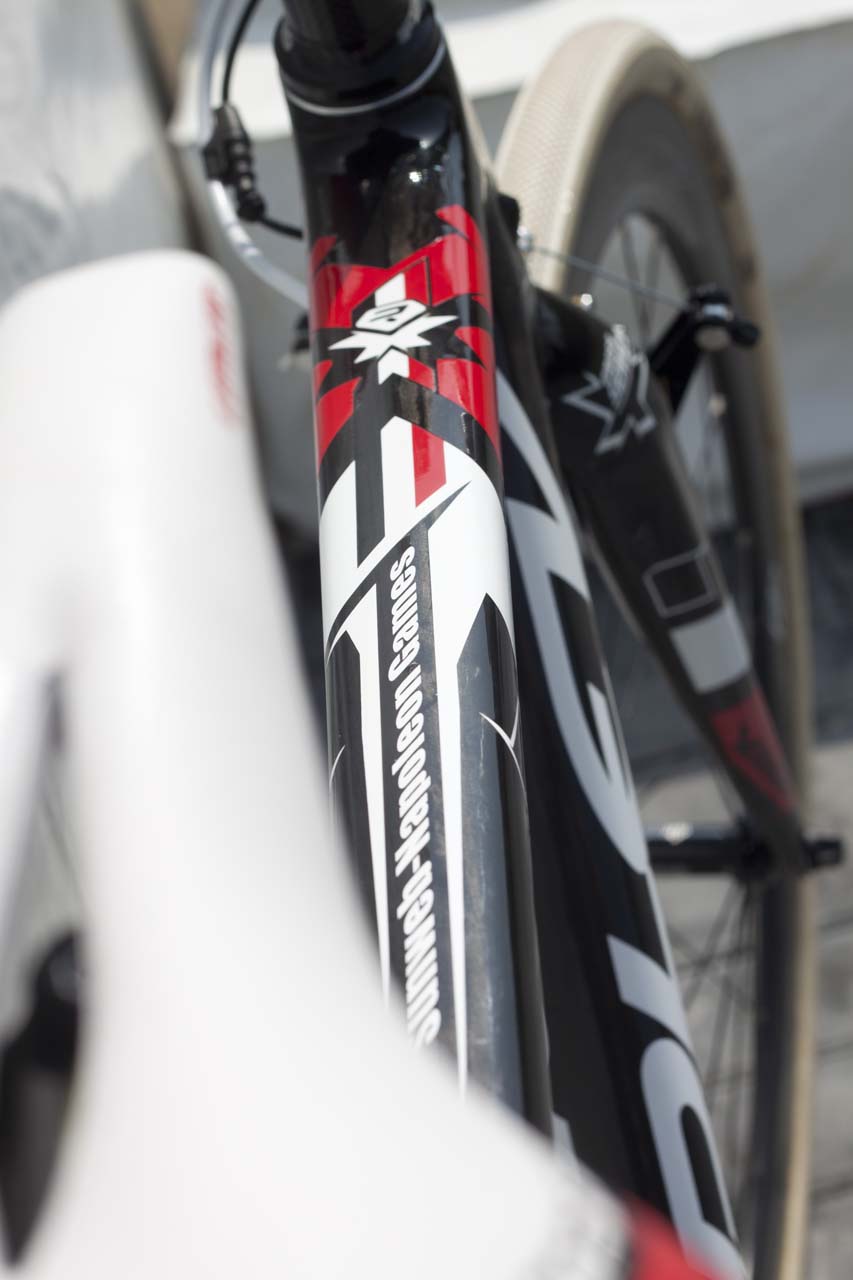 The team\'s name also appears integrated into the graphics of the top tube. © Cyclocross Magazine