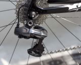 A Dura Ace Di2 rear derailleur is mounted in back as well. © Cyclocross Magazine