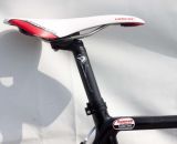 A Selle San Marco Concor saddle sits on top of a 4ZA Cirrus Pro seatpost. © Cyclocross Magazine
