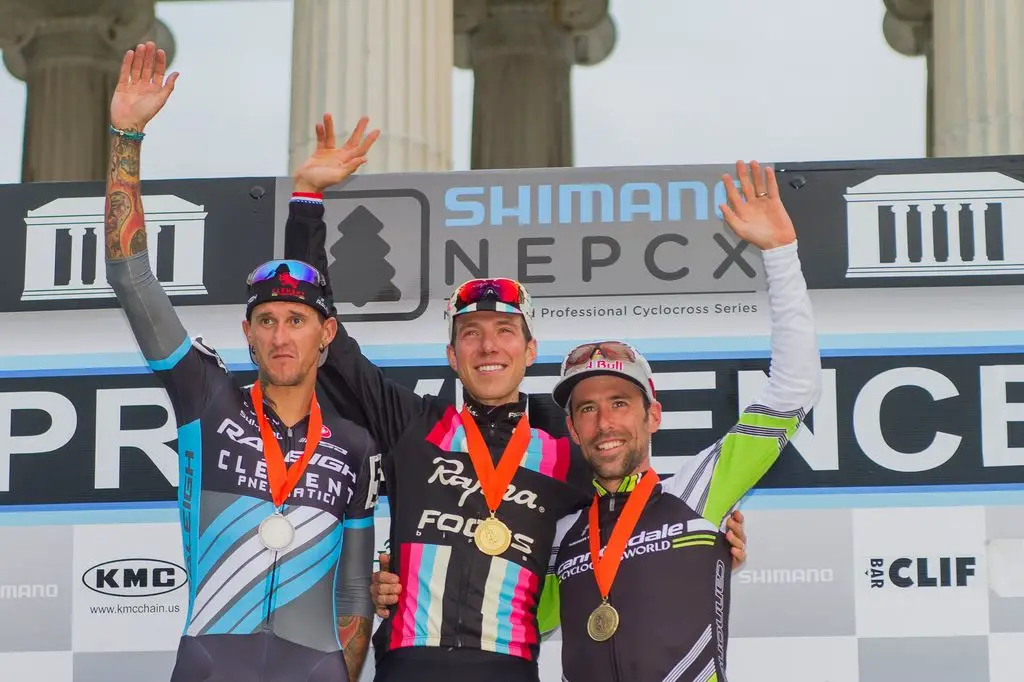 Men\'s podium at Providence Day 1 2013. © Todd Prekaski