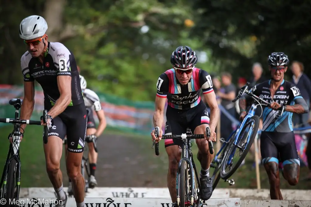 Powers chases Trebon at Providence Day 1, 2013. © Meg McMahon